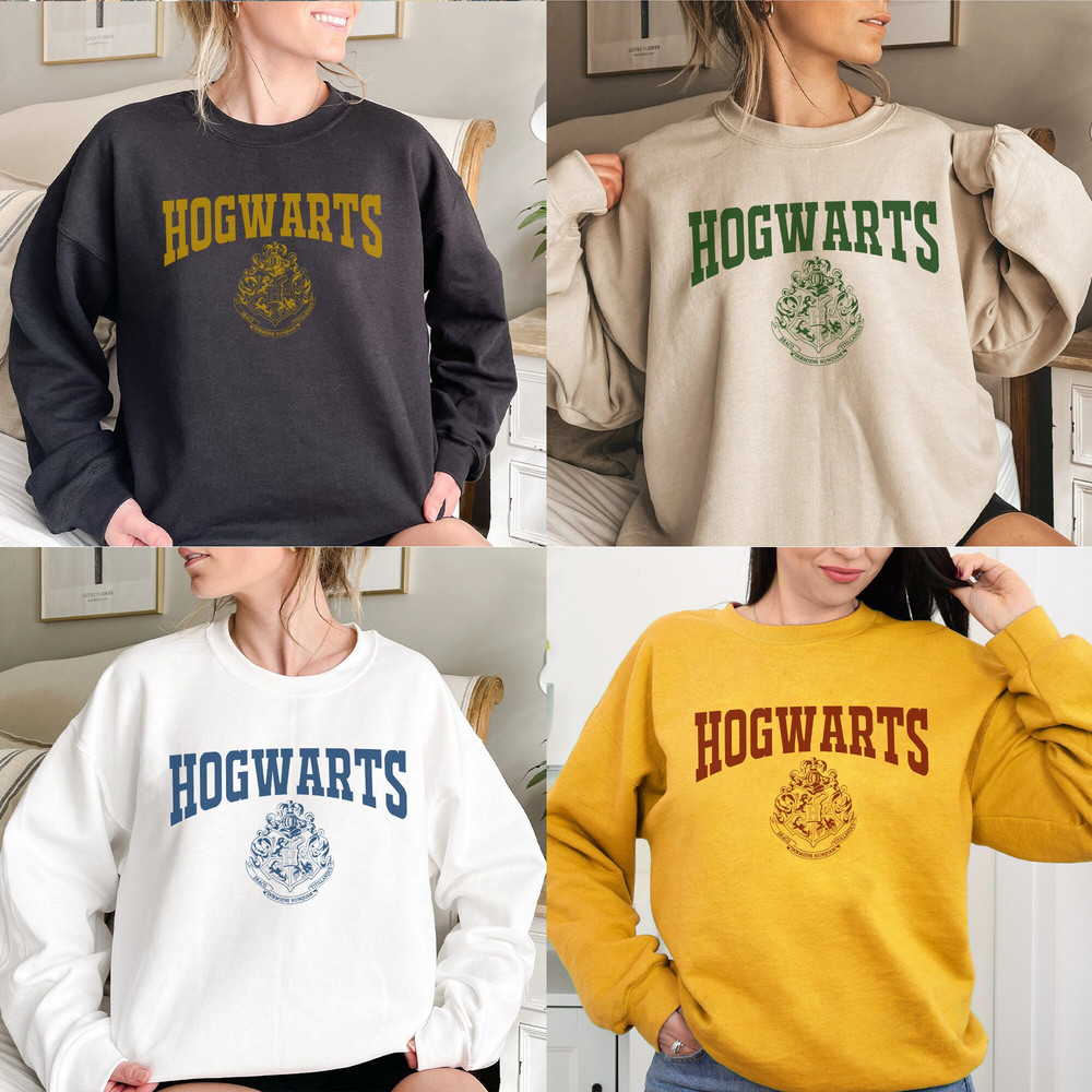Hogwarts House Double-sided Sweatshirt, Wizard World, Wizard School Sweater, Witchcraft Shirt, HP Tee, Granger Weasley, Hogwarts - 2.jpg