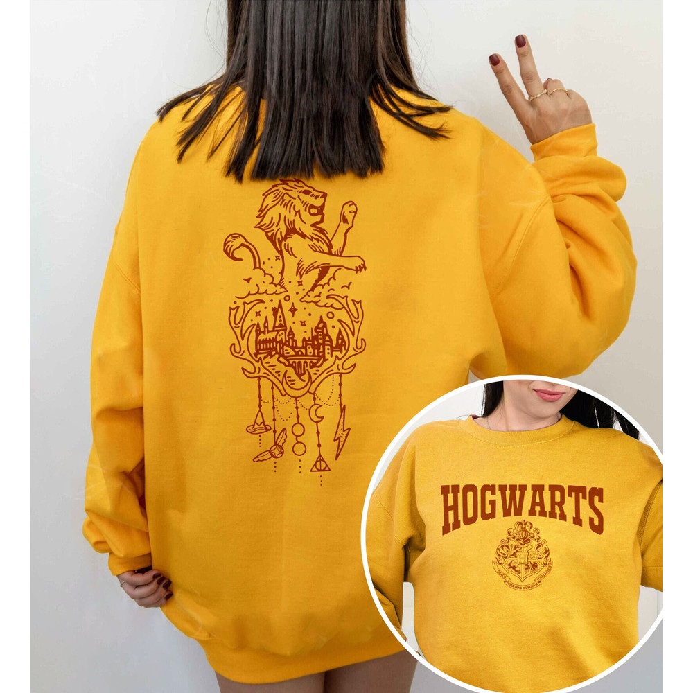 Hogwarts House Double-sided Sweatshirt, Wizard World, Wizard School Sweater, Witchcraft Shirt, HP Tee, Granger Weasley, Hogwarts - 3.jpg
