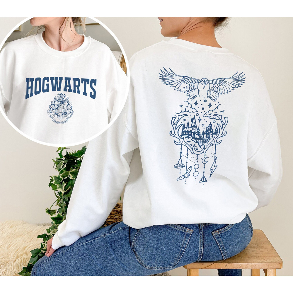 Hogwarts House Double-sided Sweatshirt, Wizard World, Wizard School Sweater, Witchcraft Shirt, HP Tee, Granger Weasley, Hogwarts - 5.jpg