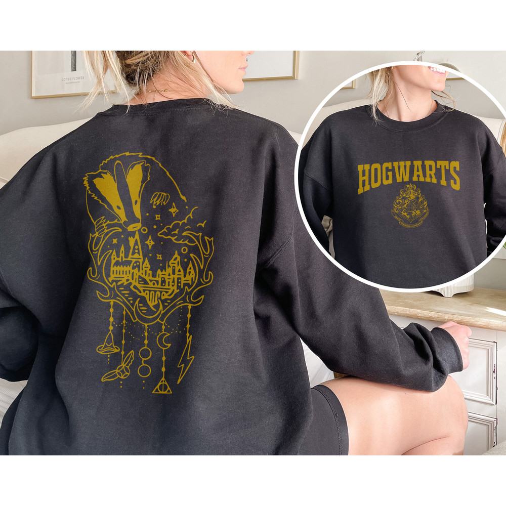 Hogwarts House Double-sided Sweatshirt, Wizard World, Wizard School Sweater, Witchcraft Shirt, HP Tee, Granger Weasley, Hogwarts - 6.jpg