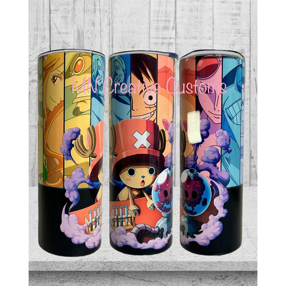 Anime One Piece Inspired Tumbler, Sublimation Tumbler, one piece, stainless steel tumbler, 20 ounce Tumbler.jpg