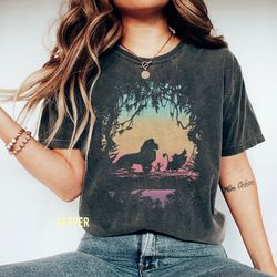 disney lion king gradient jungle tee, simba timon pumbaa rafiki shirt,disney