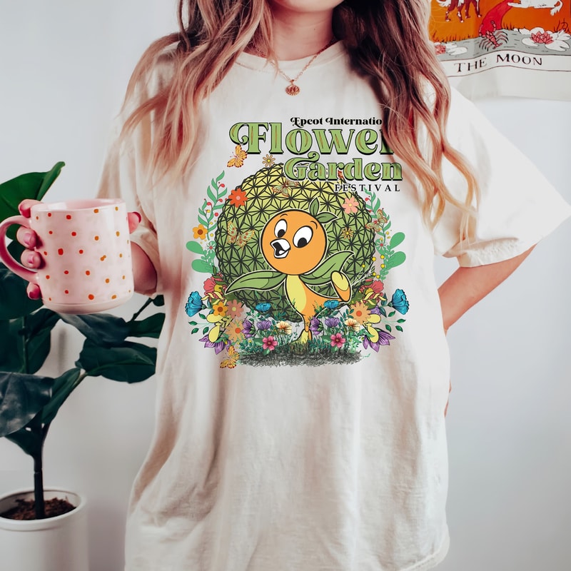 Comfort Colors Orange Bird Shirt, Epcot Flower & Garden Festival 2023, Disney Orange Bird Epcot, Figment Epcot, Let The Magic Blossom Shirt - 2.jpg