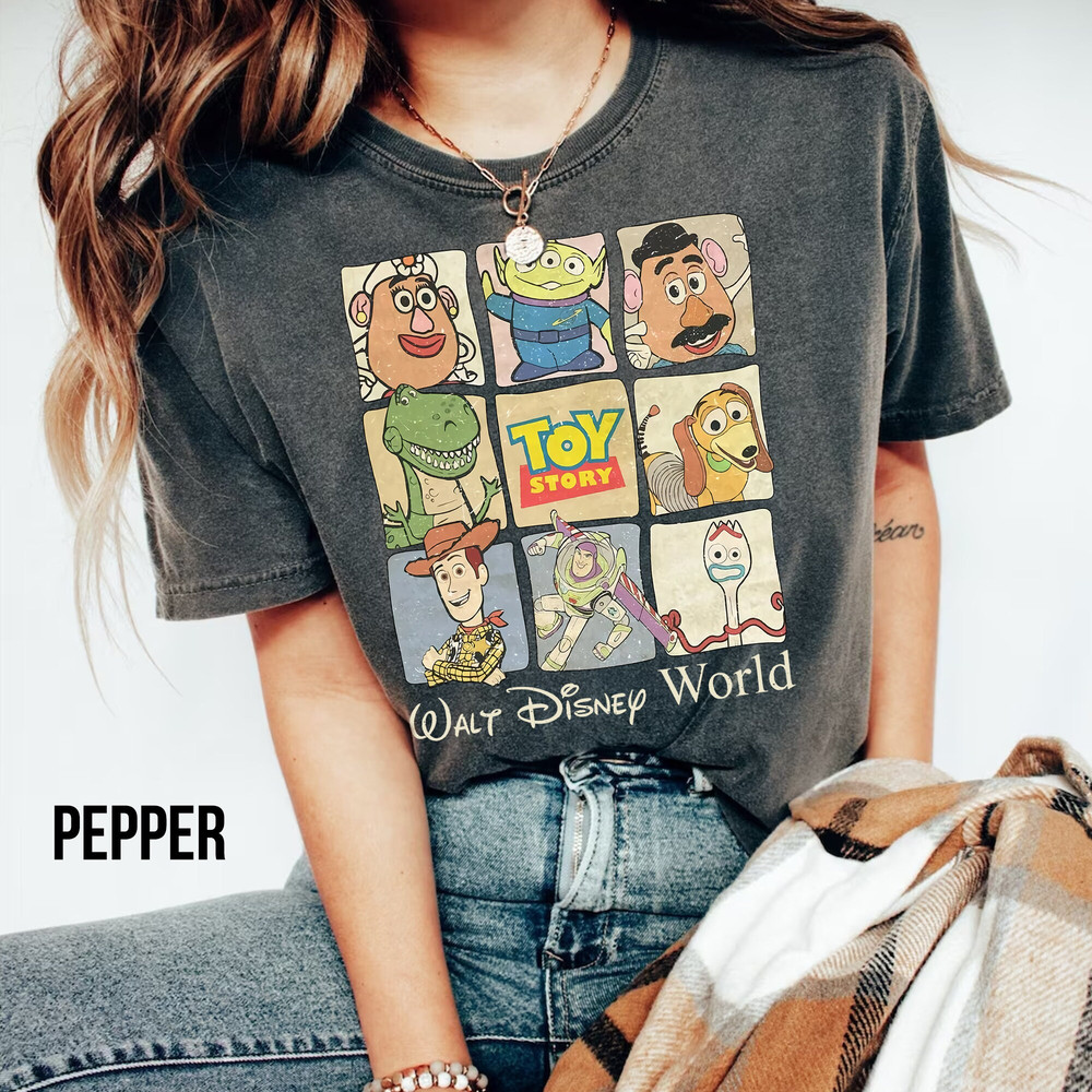 Comfort Colors Retro Disney Pixar Toy Story 95 Distressed Colorful Shirt, Buzz Lightyear, Toy Story Shirt, Comfort Colors Disney Shirt - 3.jpg