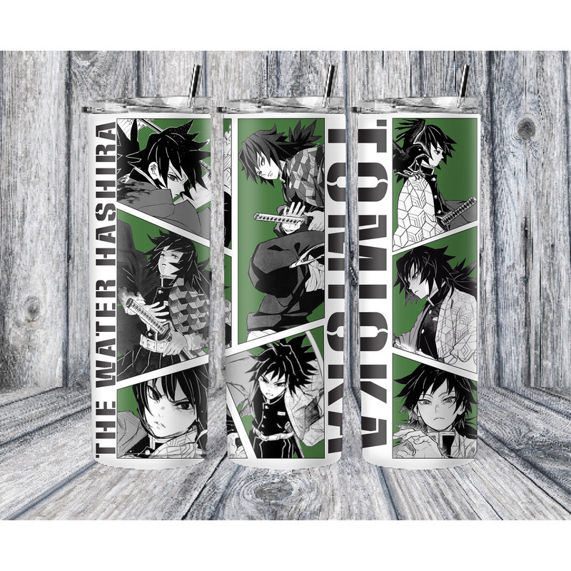 Anime Tumbler, Manga Panel Tumbler, Shonen - 20oz Straight Skinny Anime Tumbler with Straw-4.jpg