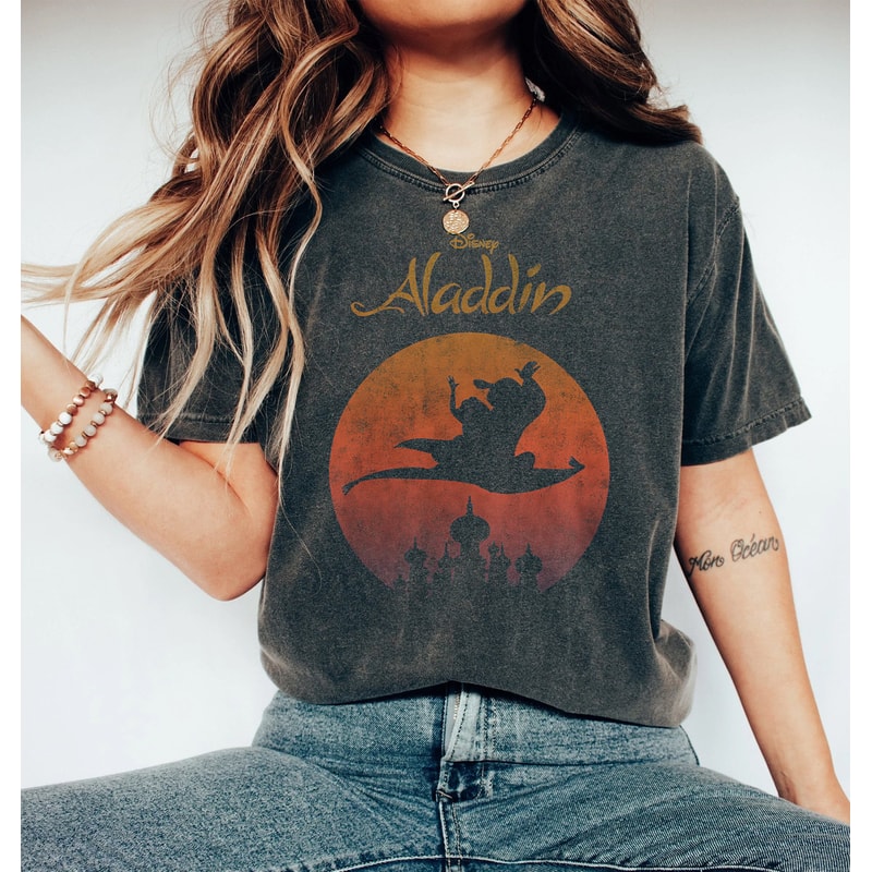 Comfort Colors Vintage Princess Jasmine Alladin Shirt,Disney Character Shirt,Vintage Disney Princess Shirt,Disney 2023,Disney Family Shirt - 3.jpg