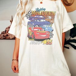 retro lightning mcqueen shirt, disney cars shirt, disney shirt, disney pixar shi