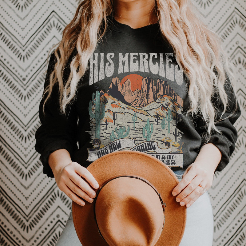 Trendy Christian Sweatshirt His Mercies Are New Bible Verse Shirt Religious Sweatshirt Jesus Sweatshirt Faith Crewneck Christian Apparel - 3.jpg