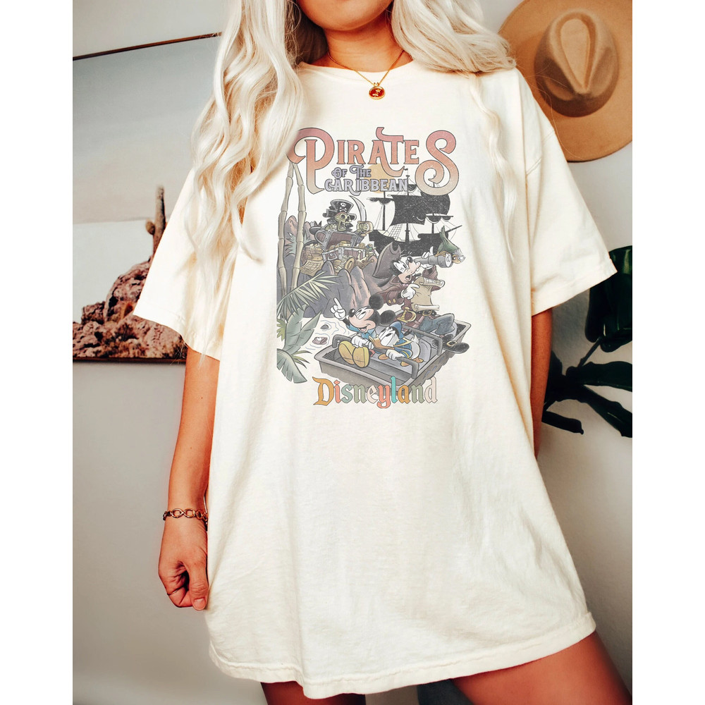 Comfort Colors® Retro Mickey and Friends Pirated of the Caribbean Shirt, Vintage Disneyland Shirt, Disney Shirt, Pirates Disney Park - 1.jpg