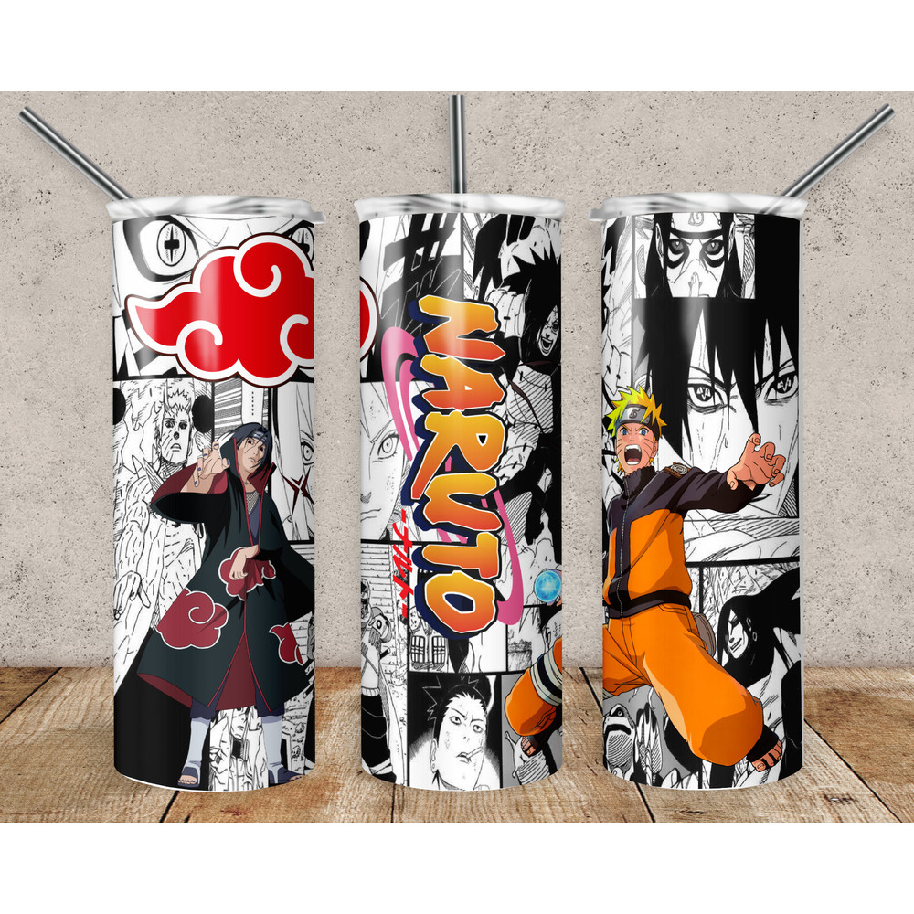 Itachi Naruto Anime Sacrifice Tumbler, Naruto Anime Skinny Tumbler, Naruto Manga 20oz Skinny Tumbler, Naruto Tumbler.png