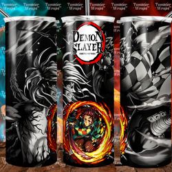 anime devil hunter skinny tumbler, anime wrap sublimation 20oz skinny tumbler, anime straight wraps 30oz skinny tumbler