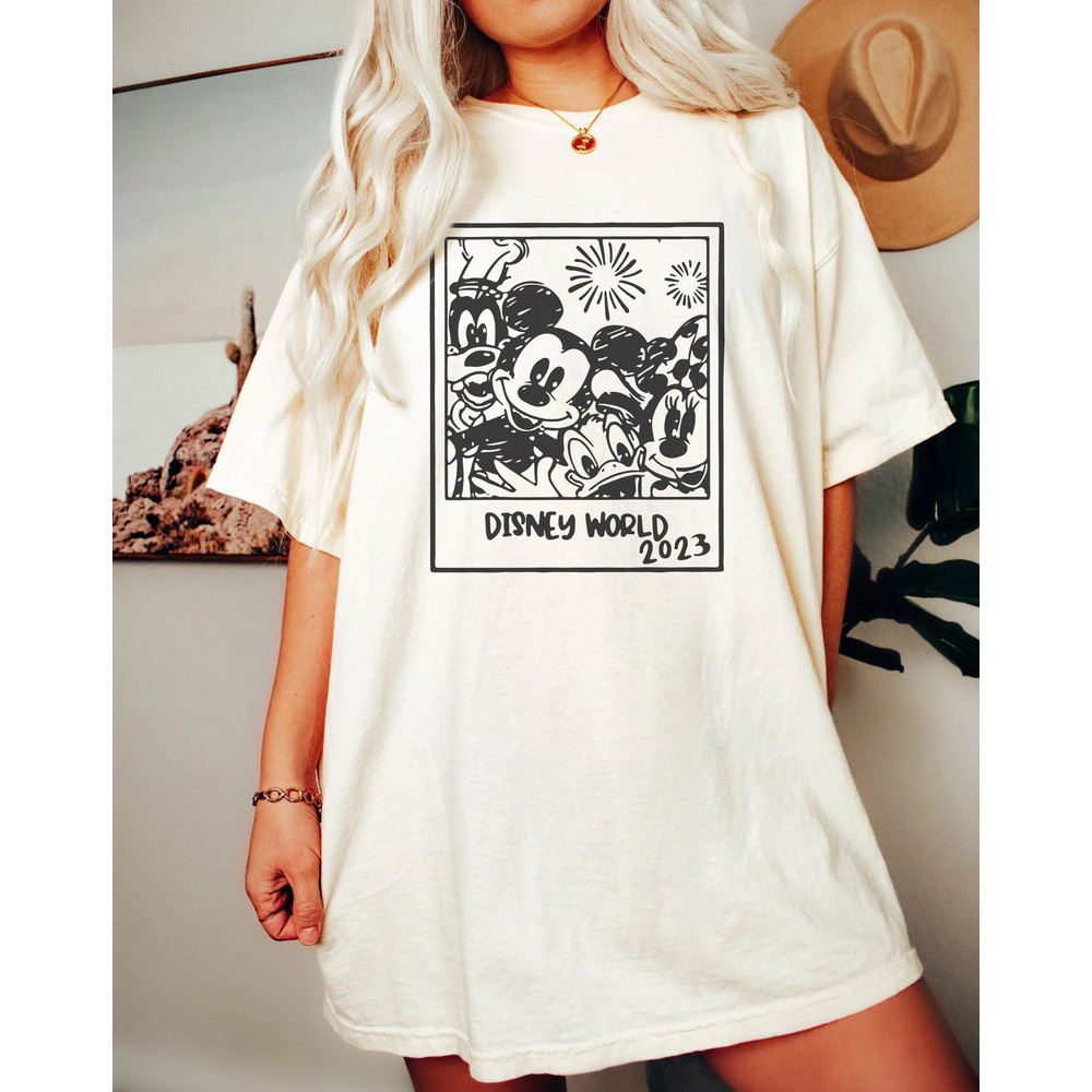 Disneyworld 2023 Mickey Polaroid Comfort Colors® Shirt, Mickey and Friends Shirt, Disneyland Shirt, Disneyworld Shirt, Disney Family Shirt - 1.jpg