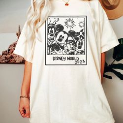 disneyworld 2023 mickey polaroid shirt, mickey and friends shirt, disneyland shi