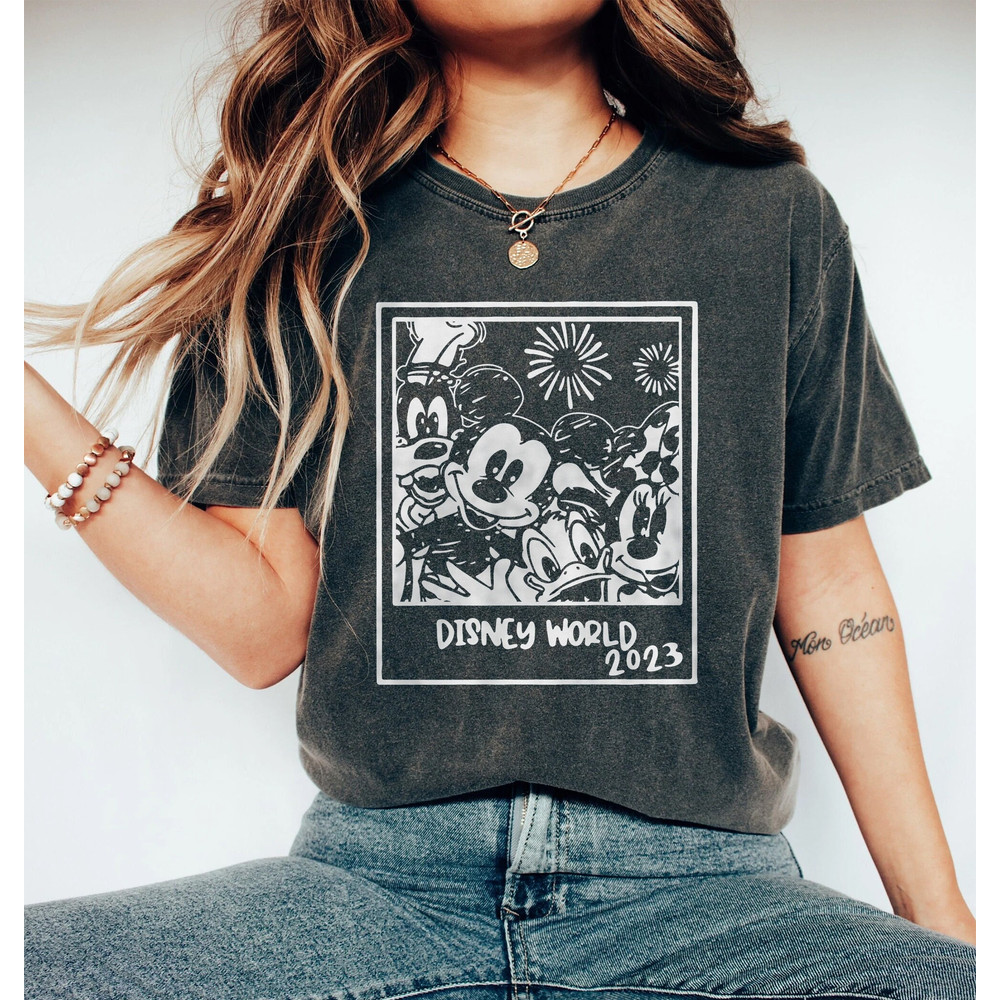 Disneyworld 2023 Mickey Polaroid Comfort Colors® Shirt, Mickey and Friends Shirt, Disneyland Shirt, Disneyworld Shirt, Disney Family Shirt - 2.jpg