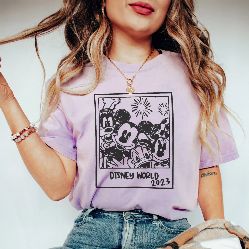 Disneyworld 2023 Mickey Polaroid Comfort Colors® Shirt, Mickey and Friends Shirt, Disneyland Shirt, Disneyworld Shirt, Disney Family Shirt - 3.jpg
