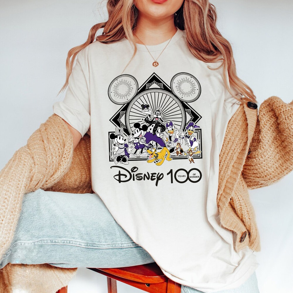 Mickey and Friends Disney 100 Years Of Wonder Shirt, Walt Disney T-shirt, Disneyland 2023 Trip 100th Anniversary, Disney Family Shirt - 3.jpg