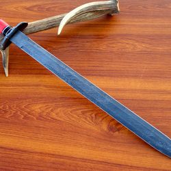 custom handmade damascus steel dagger hunting swords with leather sheath handmade swords giftmather gift mk5424m,