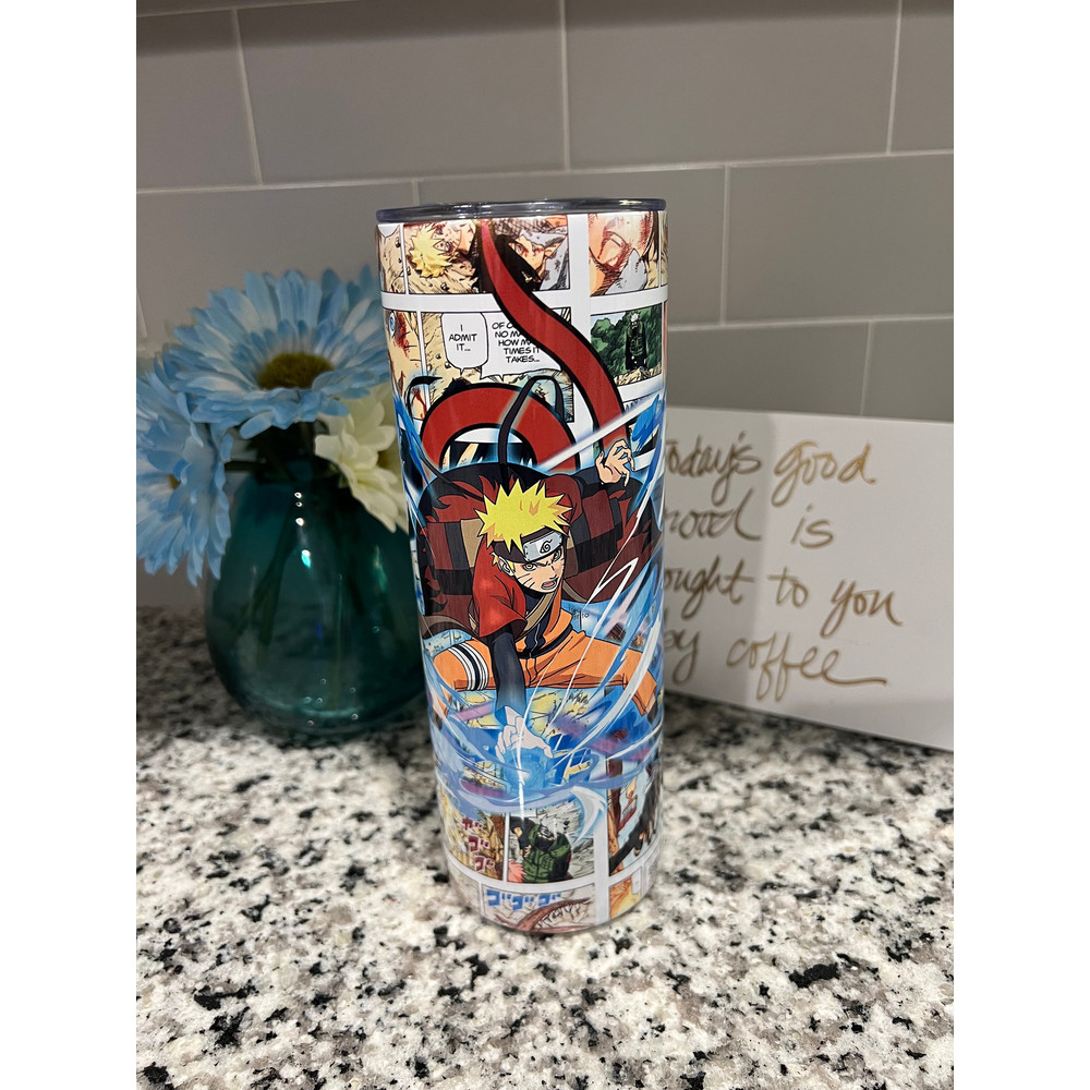 Konoha Naruto Anime Finest Tumbler, Naruto Anime Skinny Tumbler, Naruto Manga 20oz Skinny Tumbler, Naruto Tumbler.png
