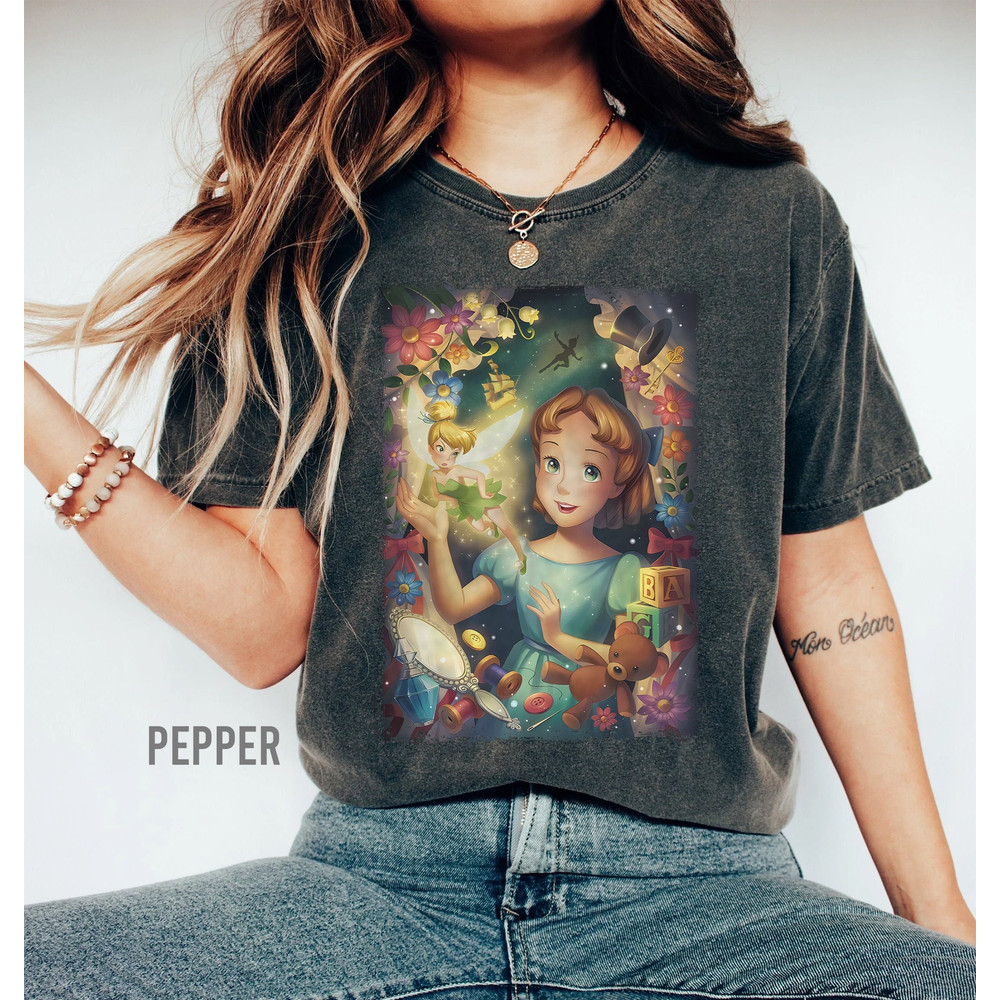 Vintage 90s Disney Tinker Bell Comfort Colors Shirt, Vintage Tinkerbell Shirt, Peter Pan Shirt, Fairy Magical Shirt, Disneyworld Shirts - 1.jpg