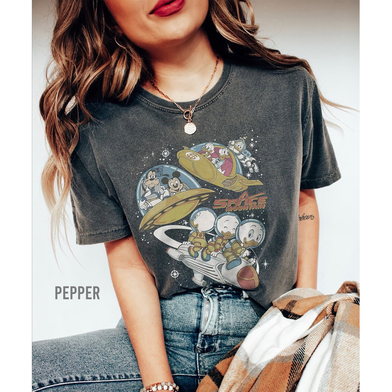 Vintage Disney Space Mountain Comfort Colors Shirt, Retro Disney Astronaut Shirt,Vintage Disney Shirt,Mickey And Friends,Disney Family Shirt - 1.jpg