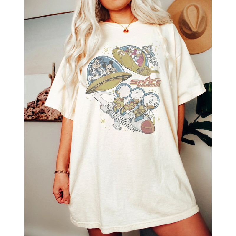Vintage Disney Space Mountain Comfort Colors Shirt, Retro Disney Astronaut Shirt,Vintage Disney Shirt,Mickey And Friends,Disney Family Shirt - 3.jpg