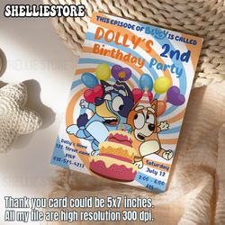 blue invitation digital editable template theme, blue kids invite mobile invitation, canva template printable personaliz