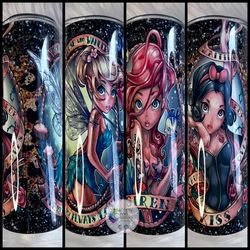 bad princesses tumbler, bad princesses skinny tumbler