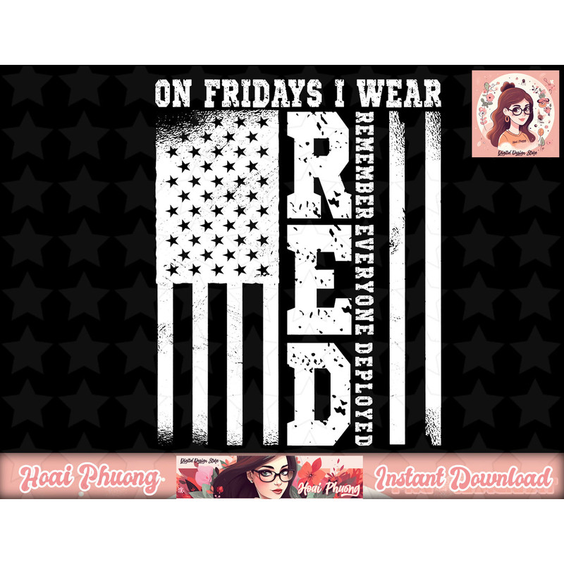 On Fridays I Wear Red USA Support American Troops png, instant download.jpg