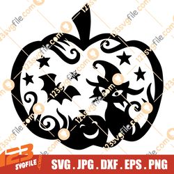 Black Cat Svg, Halloween SVG, Pumpkin Svg, Spooky Svg, Cat Svg, Svg files for Cricut, Silhouette, Sublimation Designs Do