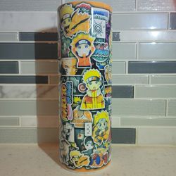 tailed naruto anime beast tumbler, naruto anime skinny tumbler, naruto manga 20oz skinny tumbler, naruto tumbler