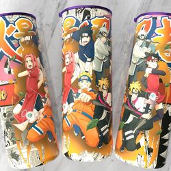 anime straight skinny tumbler, anime sublimation manga panel design 30oz curved tumbler, anime wrap 30oz new tumbler