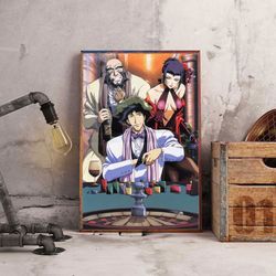 anime poster, cowboy bebop poster, wall art, wall decor, prints, home decor, bounty hunter's ballad