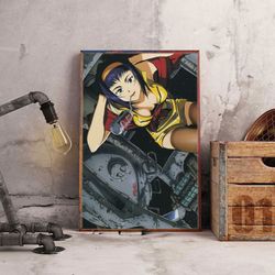 anime poster, cowboy bebop poster, wall art, wall decor, prints, home decor, tango of the space cowboys