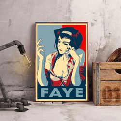 anime poster, cowboy bebop poster, wall art, wall decor, prints, home decor, stellar bounty hunters