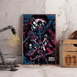 anime poster, cowboy bebop poster, wall art, wall decor, prints, home decor, the bounty hunter's code