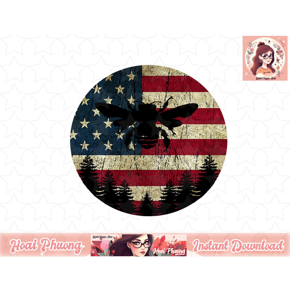Patriotic Beekeeper Shirt American Flag 4th of july Gift Bee png, instant download.jpg