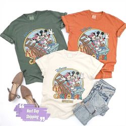 vintage disney california adventure group shirts, mickey and friends co 1928 matching family tee, mickey ears, mouse min