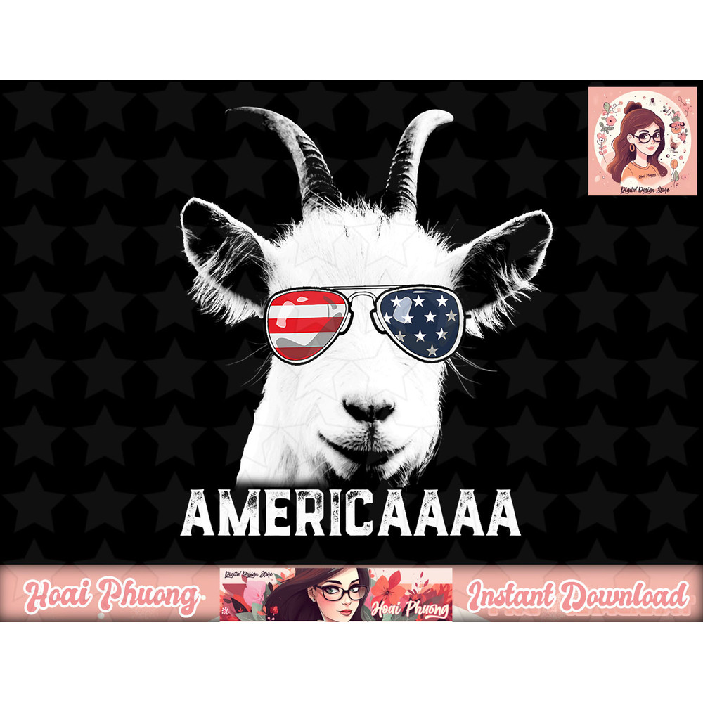 Patriotic Goat 4th of July T shirt Boys Funny Goat Americaaa png, instant download.jpg