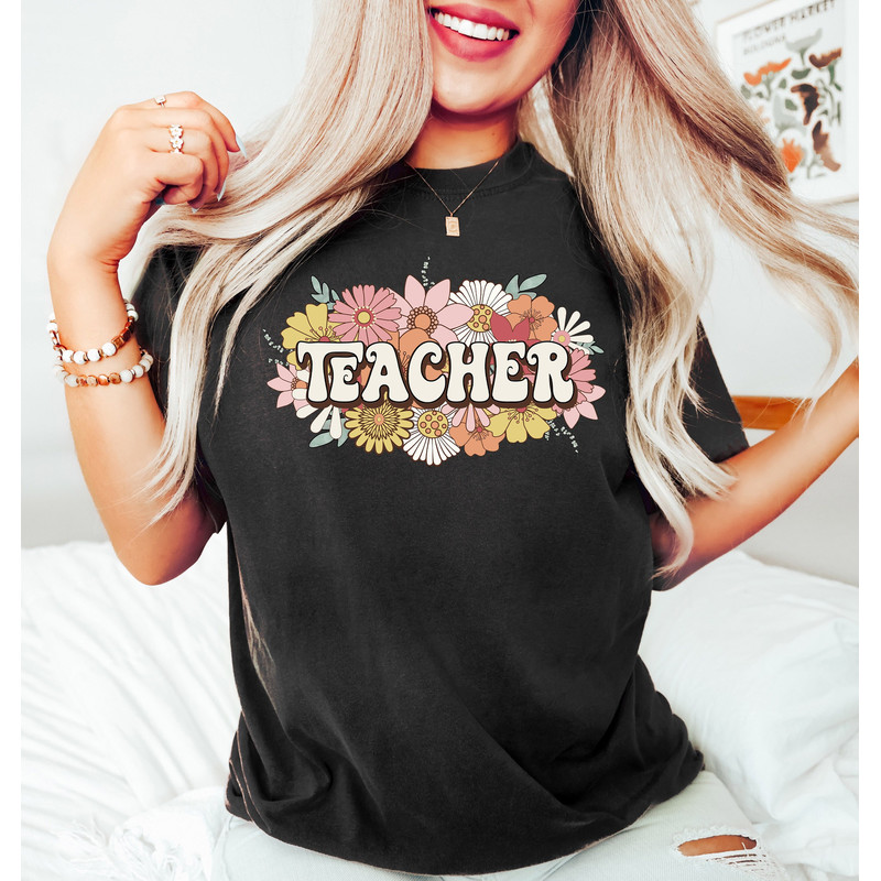 Teach Them Love Them Watch Them Grow, Custom Teacher Shirt, Teacher Gift, Teacher Appreciation Tee, Personalized Retro Comfort Teacher Shirt - 1.jpg