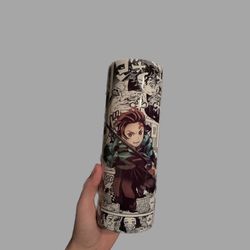demon slayer tumbler,demon slayer skinny tumbler,demon slayer 20oz skinny tumbler,demon demon slayer blood tumbler