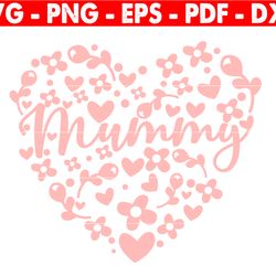 mammy floral heart svg, mama svg, mammy svg, mammy birthday, mother's day shirt svg, cricut and silhouette