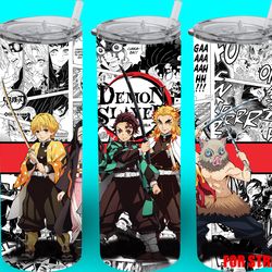demon slayer tumbler,demon slayer skinny tumbler,demon slayer 20oz skinny tumbler,reckoning demon slayer demons tumbler