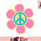 Peace Sign Bright Colorful Flowers 60 s 70 s Hippie Costume png, instant download.jpg