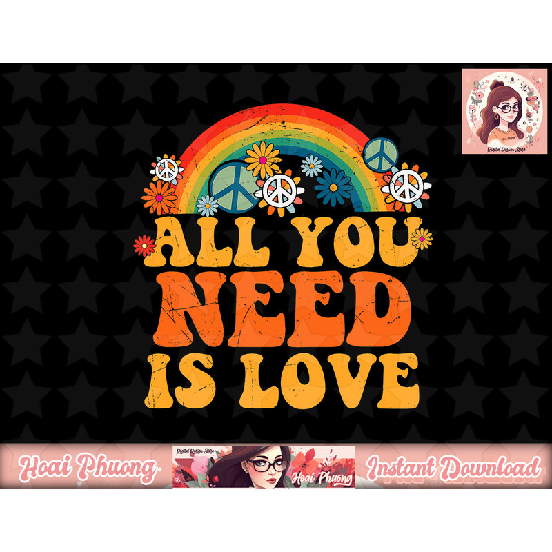 PEACE SIGN LOVE 60s 70s Tie Dye Hippie Costume Halloween png, instant download.jpg