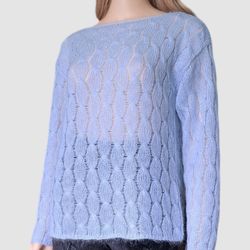 mohair sweater blue knitted sweater handmade pullover mohair knit sweater mohair sweater women sweater women hand knit