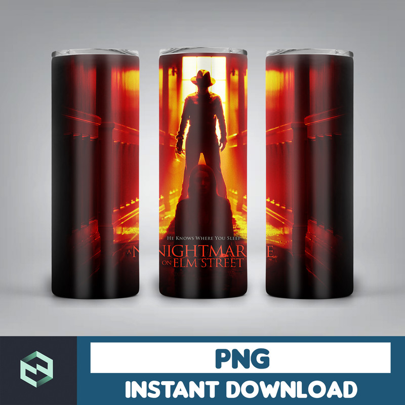 Horror Movie 20 Oz Skinny Tumbler Png, Halloween Tumbler PNG, Horror Tumbler Wrap, Tumbler StraightTapered Wrap Png (37).jpg