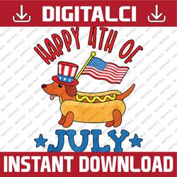 patriotic dachshund hot dog fourth 4th of july png, funny hot dog bbq png, party in the usa png, digital download