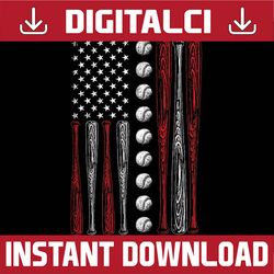 american flag baseball red white blue 4th of july png, american baseball png, flag baseball, digital download
