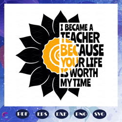 i became a teacher because your life svg, teacher day svg, teacher svg, teacher