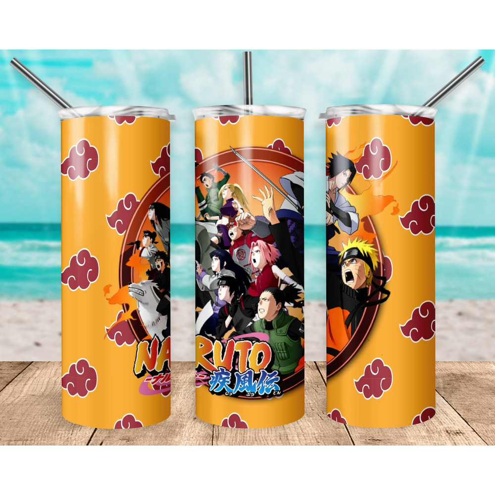 Anime 20oz Sublimation Tumbler Designs, Anime Straight Skinny Tumbler Wrap PNG, Sublimation Design PNG, Digital Download, PNG-1.jpg